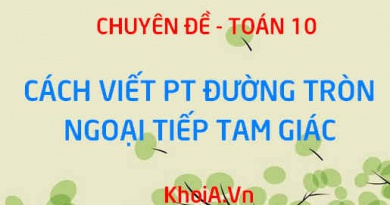 Cách viết phương trình đường tròn ngoại tiếp tam giác ABC - Toán lớp 10 chuyên đề
